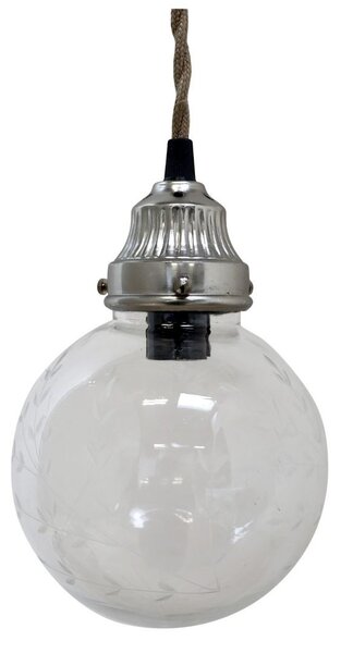 Závěsné ručně vyrobené světlo se skleněnou koulí Sione - Ø 14cm/ E14 / 40W - Chic Antique