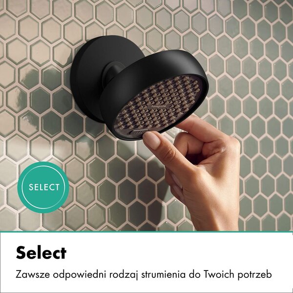 Hansgrohe Activera Select S hlavová sprcha 9.5x9.5 cm kulatý černá 28061670