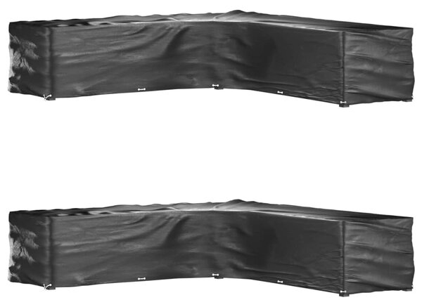 Plachty na zahradní nábytek tvar L 2 ks 20 oček 300x300x70 cm 3155375