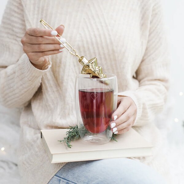 Bake Affair Sítko na čaj Christmas Tree - Gold BAR108