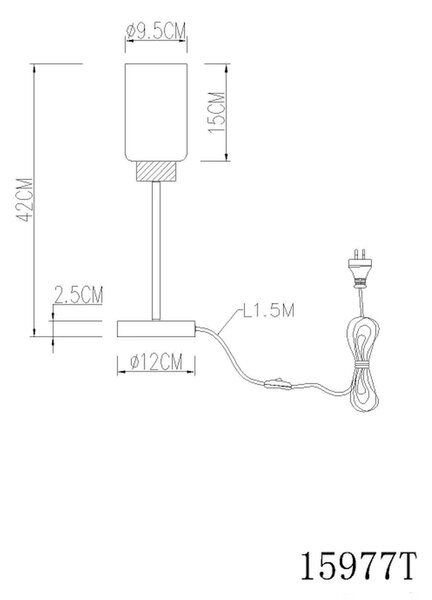 Globo Lighting Rowena stolní lampa 1x60 W bílá-černá 15977T
