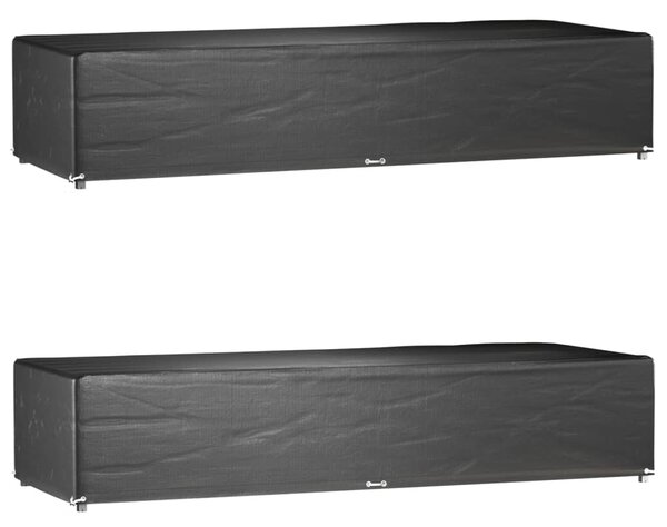Plachty na zahradní lehátko 2 ks 12 oček 205 x 75 x 40 cm PE 3155393