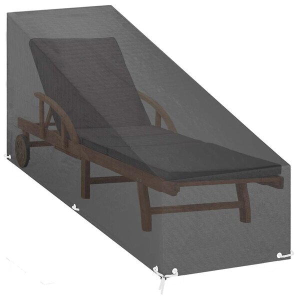 Plachty na zahradní lehátko 2 ks 12 oček 200 x 65 x 35/60 cm PE 3155395