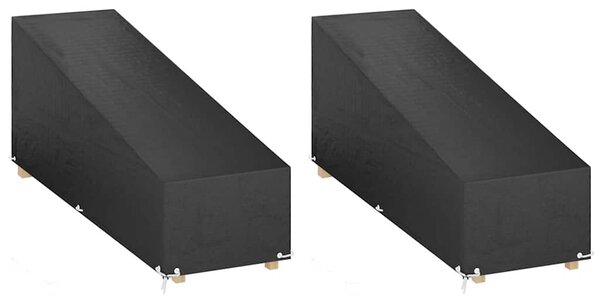 Plachty na zahradní lehátko 2 ks 12 oček 200 x 65 x 35/60 cm PE 3155395