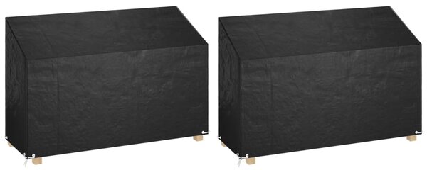 Plachty na zahradní lavice 2 ks 8 oček 190 x 70 x 70/88 cm PE 3155391