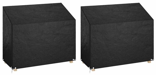 Plachty na zahradní lavice 2 ks 8 oček 160 x 70 x 70/88 cm PE 3155390