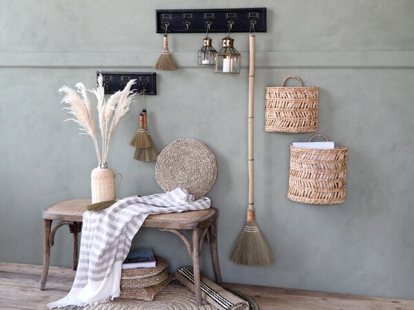 Béžovo - taupe pruhovaný pléd s třásněmi Stripes - 130*170 cm - Chic Antique