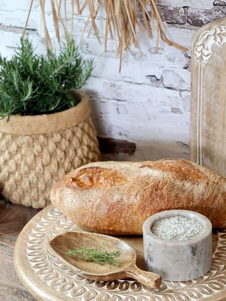 Dřevěný servírovací otočný podnos Tapas Tours Tray - Ø 40*7 cm - Chic Antique