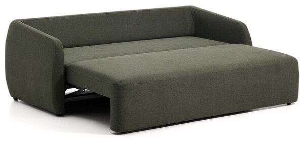 Kave Home Tmavě zelená rozkládací pohovka Laira 218 cm
