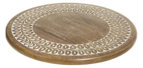 Dřevěný servírovací otočný podnos Tapas Tours Tray - Ø 40*7 cm - Chic Antique