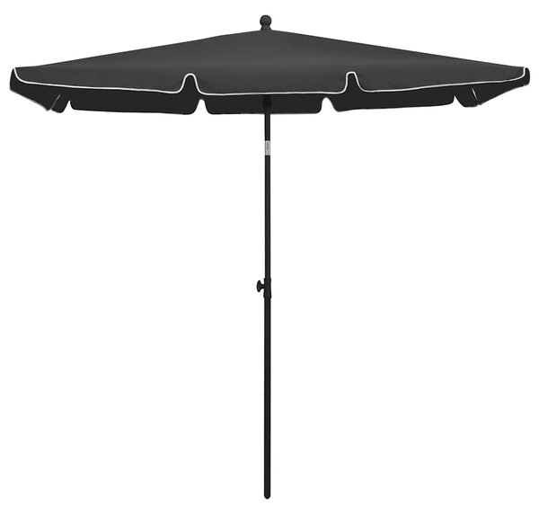 Zahradní slunečník s tyčí 240 x 140 cm antracitový 315545