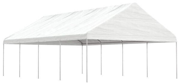 Altán se střechou bílý 8,92 x 5,88 x 3,75 m polyethylen 3155520