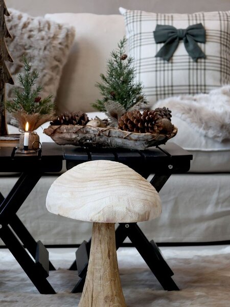 Přírodní dřevěná dekorace houba Mushroom - Ø 30*40 cm - Chic Antique