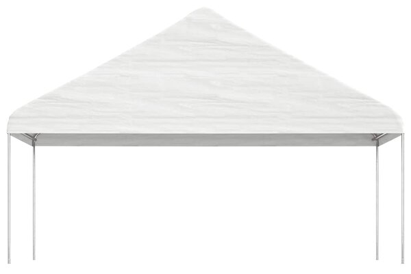 Altán se střechou bílý 4,46 x 5,88 x 3,75 m polyethylen 3155518