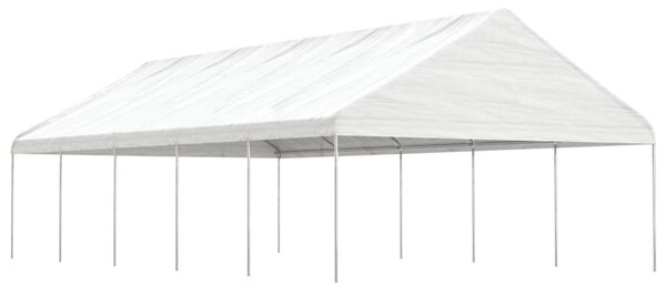 Altán se střechou bílý 11,15 x 5,88 x 3,75 m polyethylen 3155521