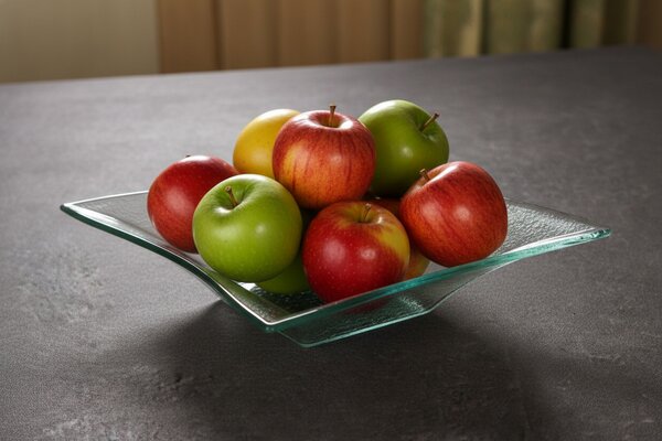 BDK-GLASS Čirá skleněná mísa CUBO 29x29cm