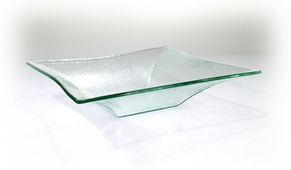BDK-GLASS Čirá skleněná mísa CUBO 29x29cm