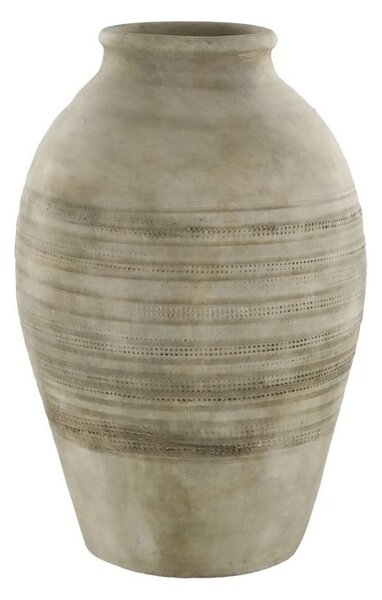 Béžová antik dekorační terakotová váza Lourdes - Ø 25*37 cm - Chic Antique