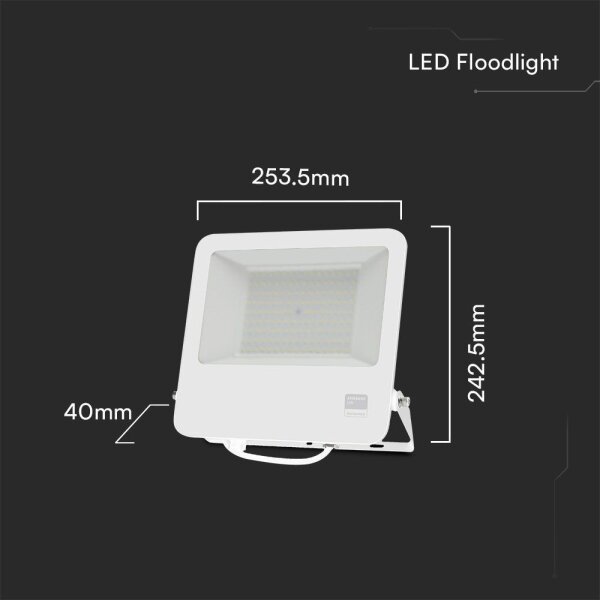 LED Reflektor SAMSUNG CHIP LED/100W/230V 6400K IP65 bílá