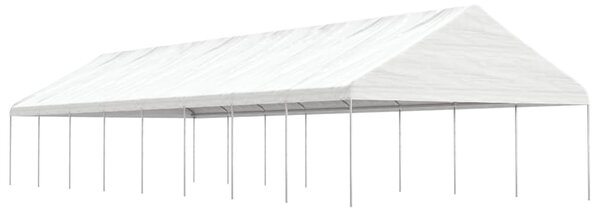 Altán se střechou bílý 17,84 x 5,88 x 3,75 m polyethylen 3155524