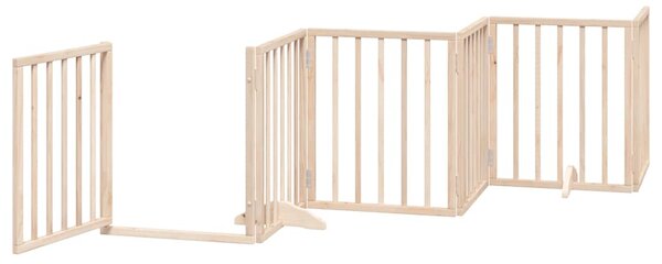 Zábrana pro psy s dvířky skládací 12 panelů 600 cm topol 3155530