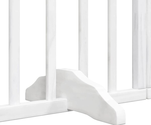 Zábrana pro psy s dvířky skládací 12 panelů bílá 600 cm topol 3155536