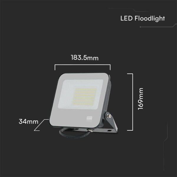LED Reflektor SAMSUNG CHIP LED/50W/230V 4000K IP65 černá