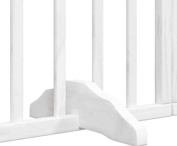 Zábrana pro psy s dvířky skládací 9 panelů bílá 450 cm topol 3155538