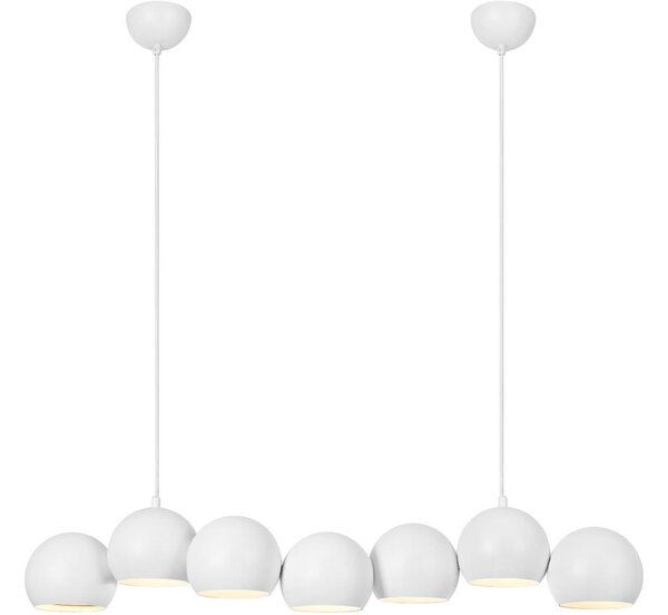 Markslöjd 108859 - Lustr na lanku CUPOLO 7xE14/40W/230V bílá