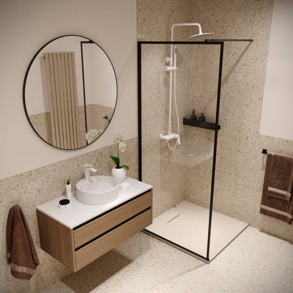 Invena Mono koupelnový radiátor designově 180x48 cm béžová/hnědá UG-10-K18