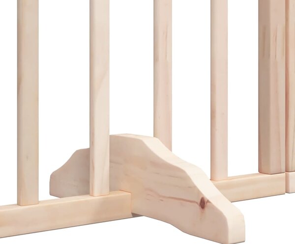 Zábrana pro psy s dvířky skládací 6 panelů 480 cm topol 3155557