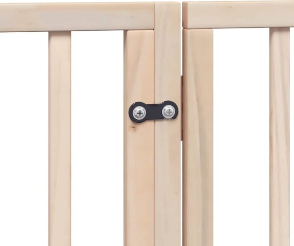 Zábrana pro psy s dvířky skládací 6 panelů 480 cm topol 3155557