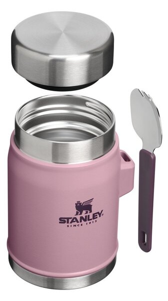 Fialová termoska na jídlo z nerezové oceli 400 ml Legendary Food Jar + Spork Purple Smoke – Stanley