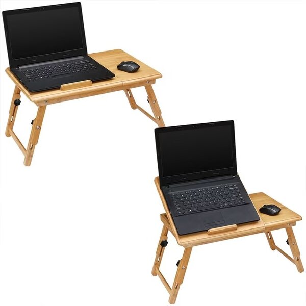 Stolek na notebook do postele dřevěný skládací 106908