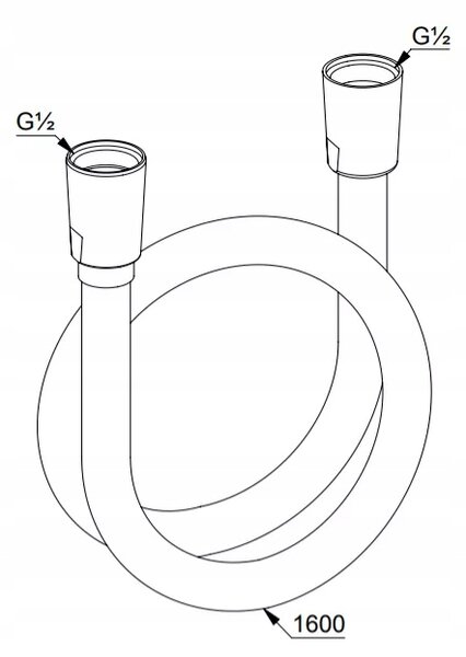 Kludi Nova Fonte Puristic hadice 160 cm černá matná 6107239-00
