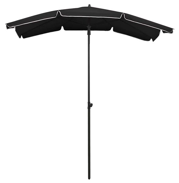 Zahradní slunečník s tyčí 200 x 130 cm černý 315557