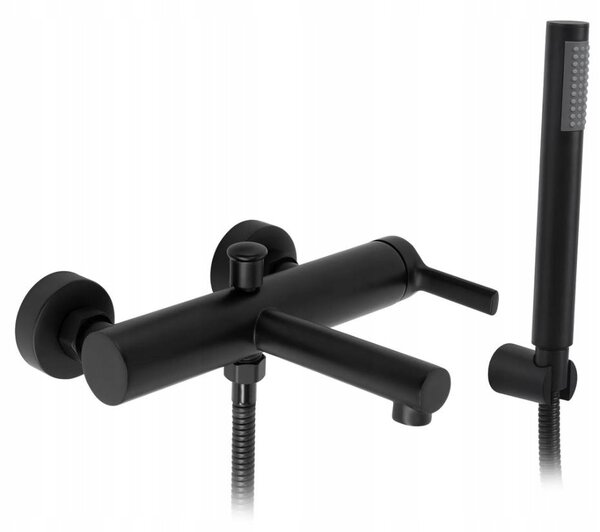 Nástěnná vanová a sprchová baterie s jednou pákou Rea Pixel, černá
