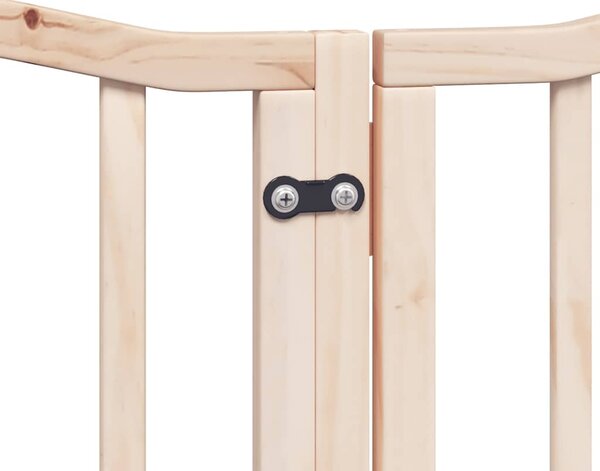 Zábrana pro psy s dvířky skládací 9 panelů 450 cm topol 3155585