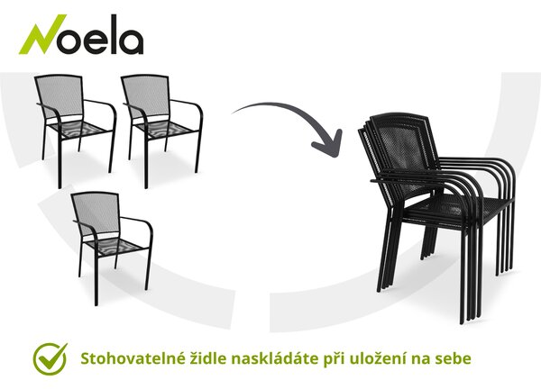 Noela Zahradní kovová židle Lana steel ZWMC-19