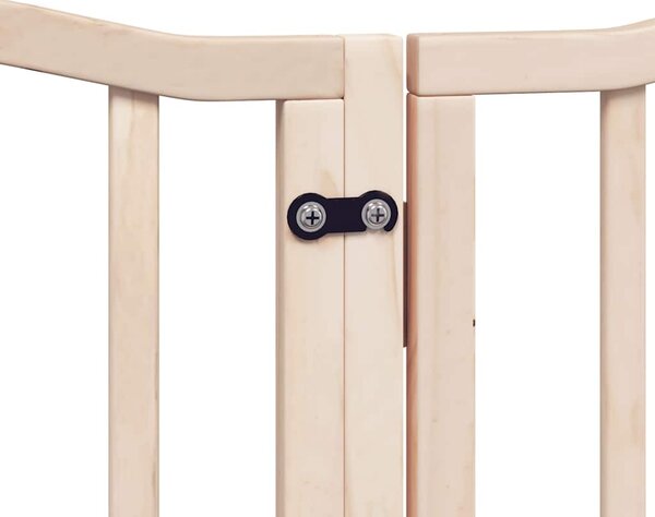 Zábrana pro psy s dvířky skládací 9 panelů 450 cm topol 3155588