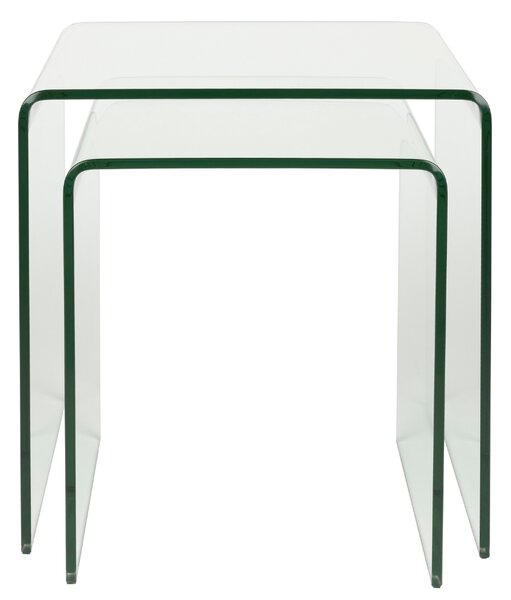 -25 % Dny MOMENTI– Dutchbone Set dvou skleněných odkládacích stolků VETRO 45 x 40 cm