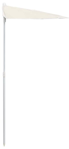 Zahradní půlkruhový slunečník s tyčí 180 x 90 cm pískový 315559