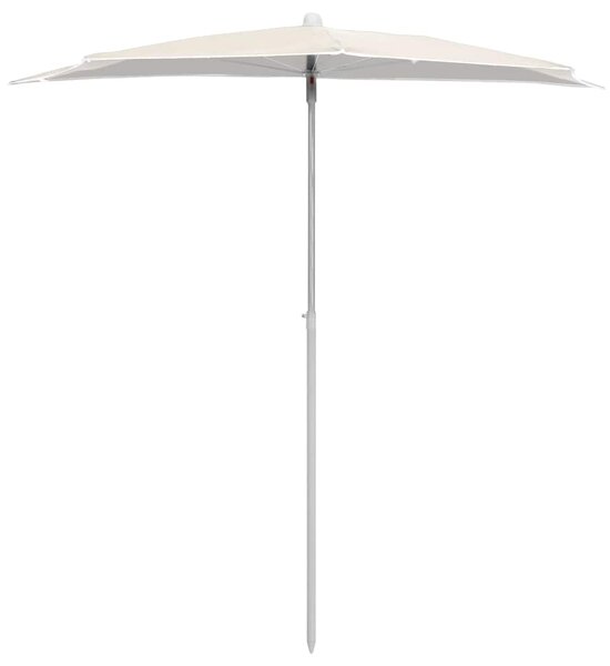 Zahradní půlkruhový slunečník s tyčí 180 x 90 cm pískový 315559