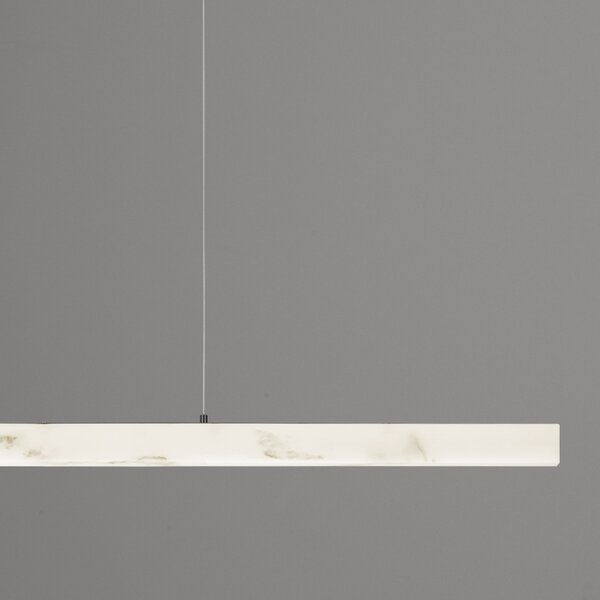 -25 % Dny MOMENTI– Nova Luce Bílé závěsné LED světlo Vaster 120 cm s černým zavěšením