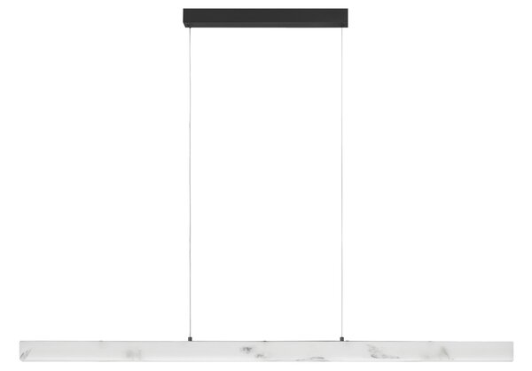 -25 % Dny MOMENTI– Nova Luce Bílé závěsné LED světlo Vaster 120 cm s černým zavěšením