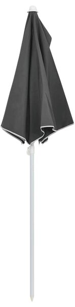 Zahradní půlkruhový slunečník s tyčí 180 x 90 cm antracitový 315561