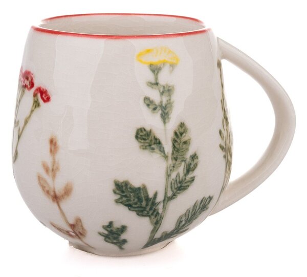 Bílý porcelánový hrnek 240 ml Flower Garden – Dakls