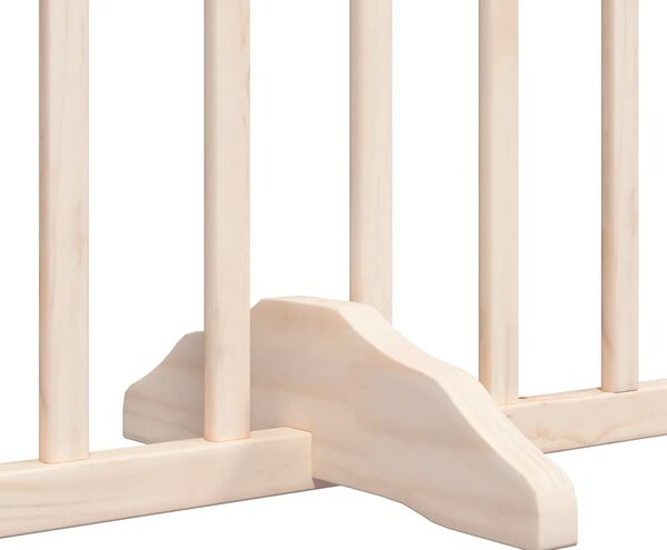 Zábrana pro psy s dvířky skládací 6 panelů 480 cm topol 3155609