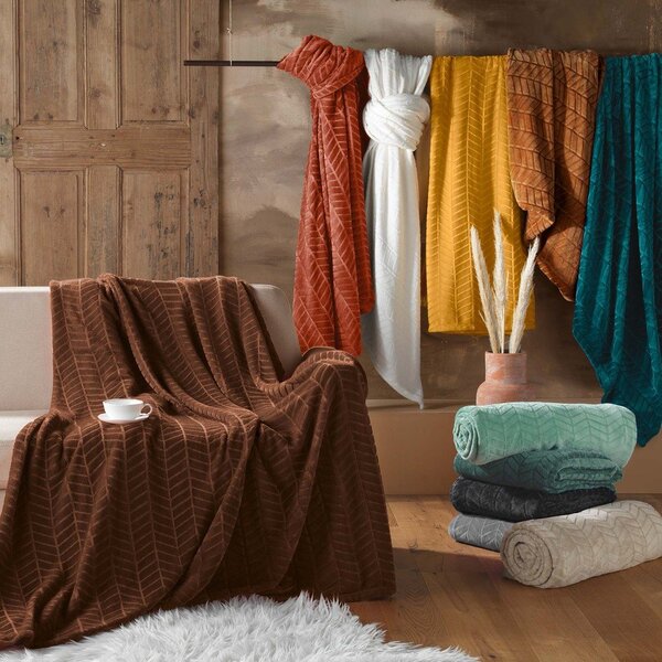 Zelený přehoz z mikroflanelu 180x220 cm Arya – douceur d'intérieur