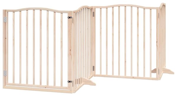 Zábrana pro psy s dvířky skládací 10 panelů 800 cm topol 3155615